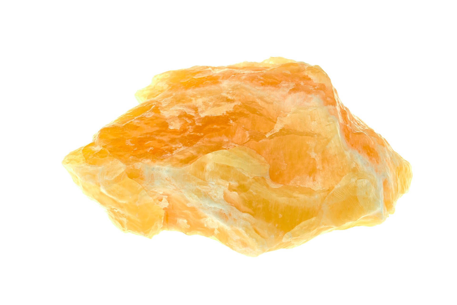 Orangencalcit Rohstein