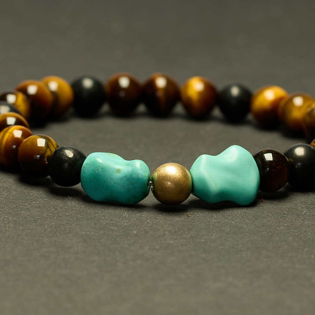 Armband - Türkis, Schungit & Tigerauge Herrenarmband / Damenarmband