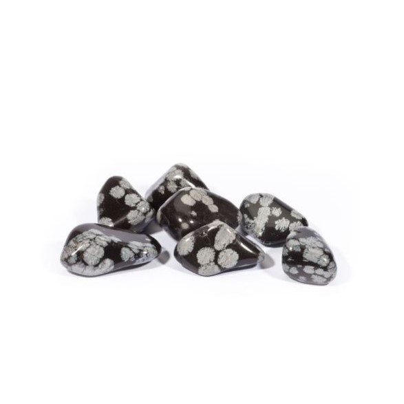 Schneeflockenobsidian Trommelstein - Handschmeichler