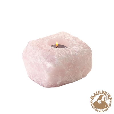 Rosenquarz Teelicht - Romantische Atmosphäre und spirituelle Energie