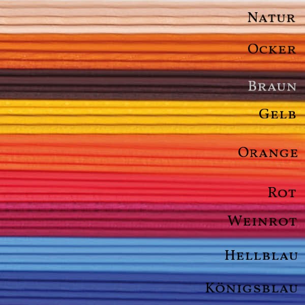 Lederbänder bunt - Lederriemen - Lederschnur - 100cm - Ø 2 mm 
