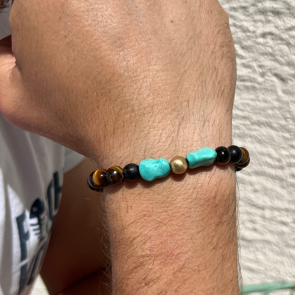 Armband - Türkis, Schungit & Tigerauge Herrenarmband / Damenarmband