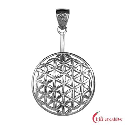 Donuthalter Blume des Lebens Silber