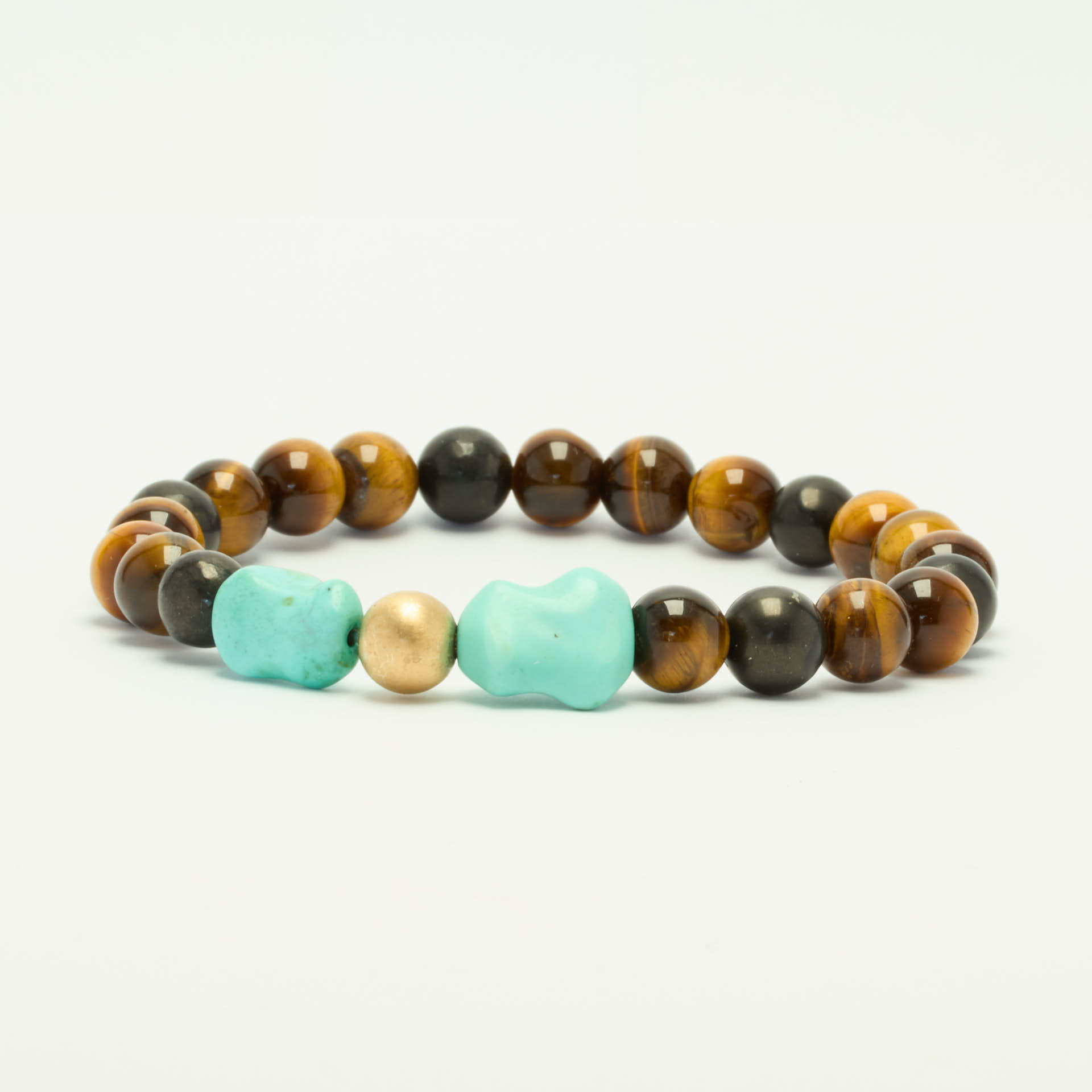 Armband - Türkis, Schungit & Tigerauge Herrenarmband / Damenarmband