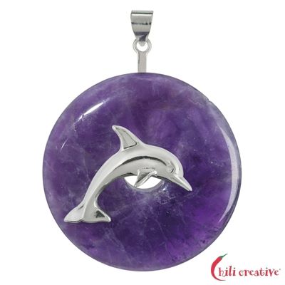 Donuthalter Delphin Silber